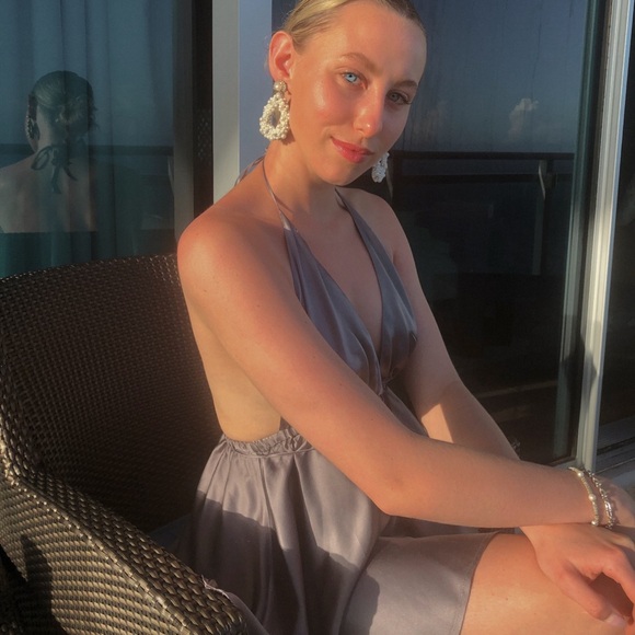 selling this mini dress! purple/metallic. 💜 - Picture 3 of 3